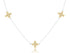 15" choker simplicity chain sterling mixed metal - classic beaded signature cross gold by enewton