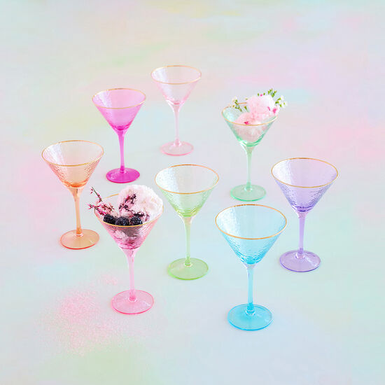 Rainbow Martini Glass, 8 Colors By Glitterville - A. Dodson's