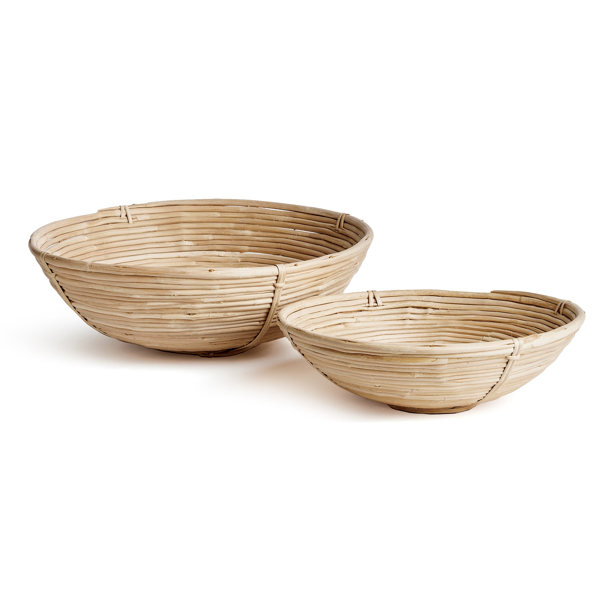 CANE RATTAN LOW BOWLS, SET OF 2 BY NAPA HOME & GARDEN