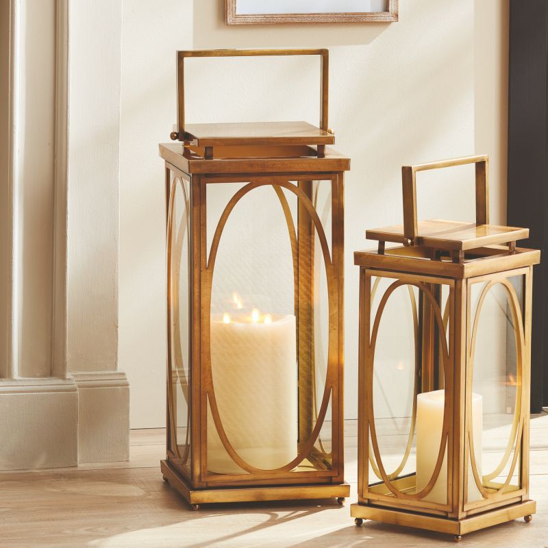 GOLD JACE LANTERN LARGE BY NAPA HOME & GARDEN - A. Dodson's