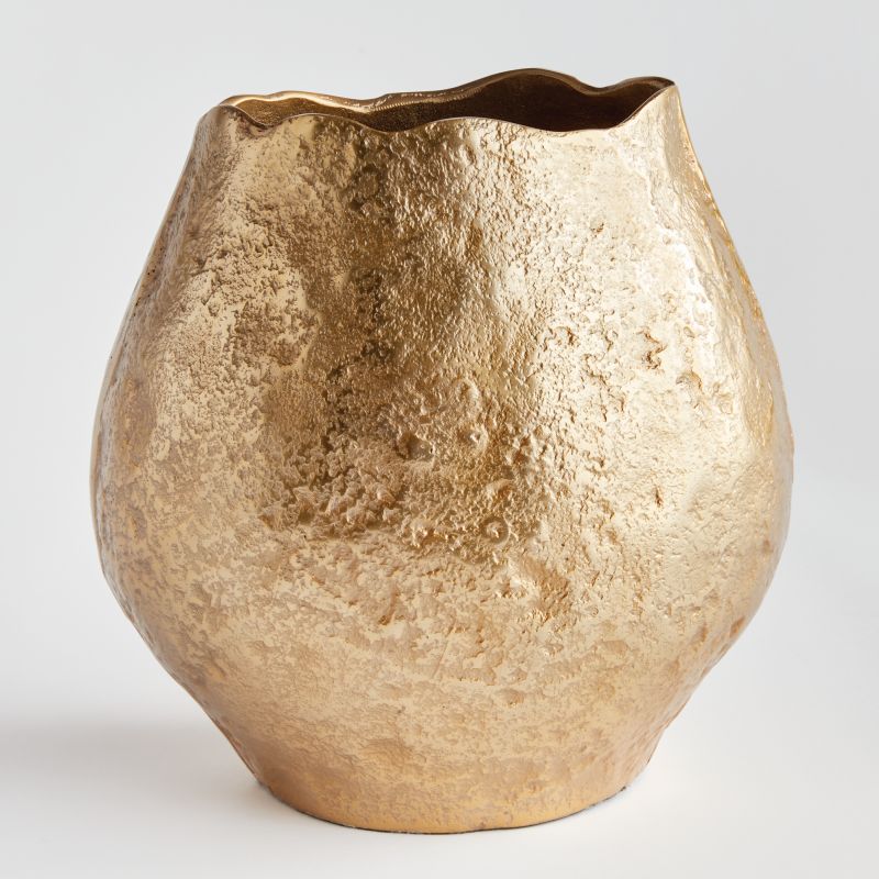 GOLD HARLIN SHORT VASE BY NAPA HOME & GARDEN - A. Dodson's