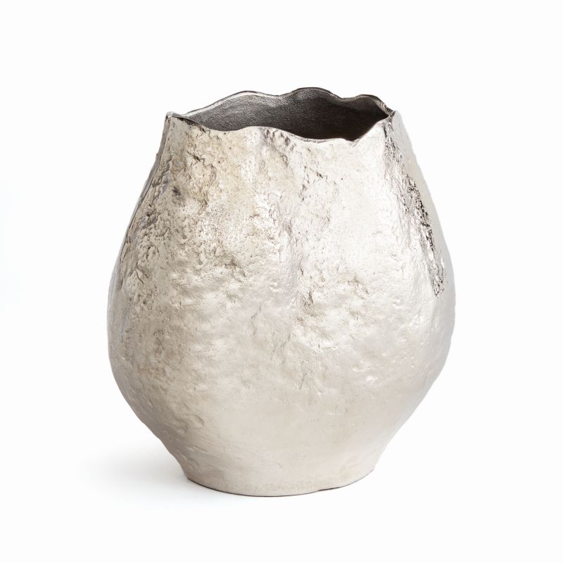 SILVER HARLIN SHORT VASE BY NAPA HOME & GARDEN - A. Dodson's