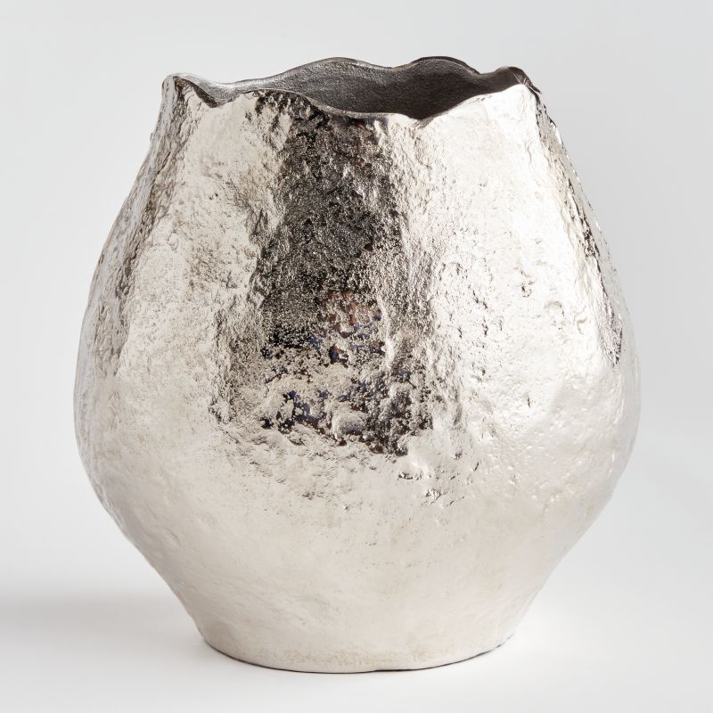 SILVER HARLIN SHORT VASE BY NAPA HOME & GARDEN - A. Dodson's