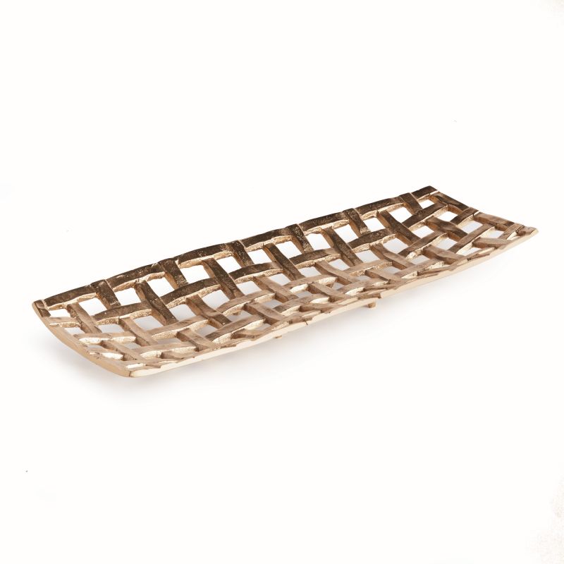 GOLD LOPA DECORATIVE RECTANGULAR TRAY BY NAPA HOME & GARDEN - A. Dodson's