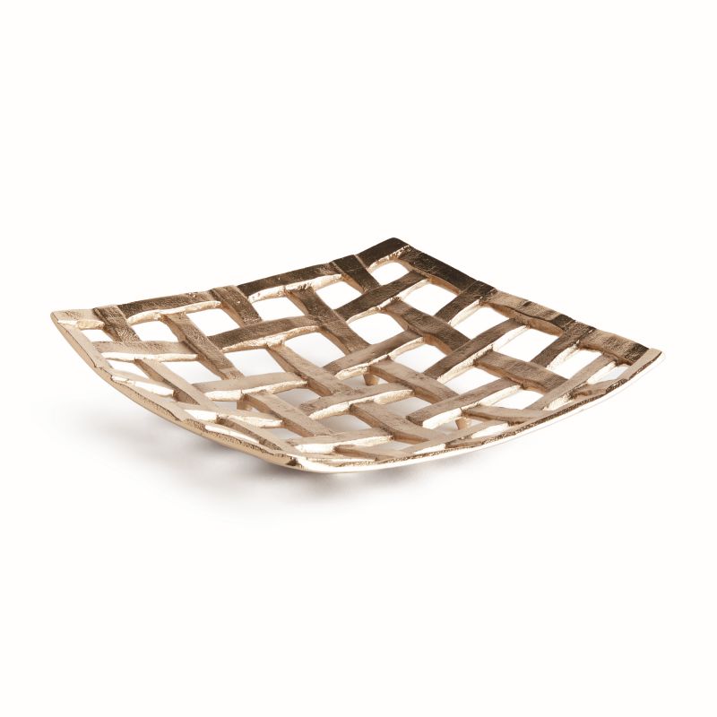 GOLD LOPA DECORATIVE SQUARE TRAY BY NAPA HOME & GARDEN - A. Dodson's