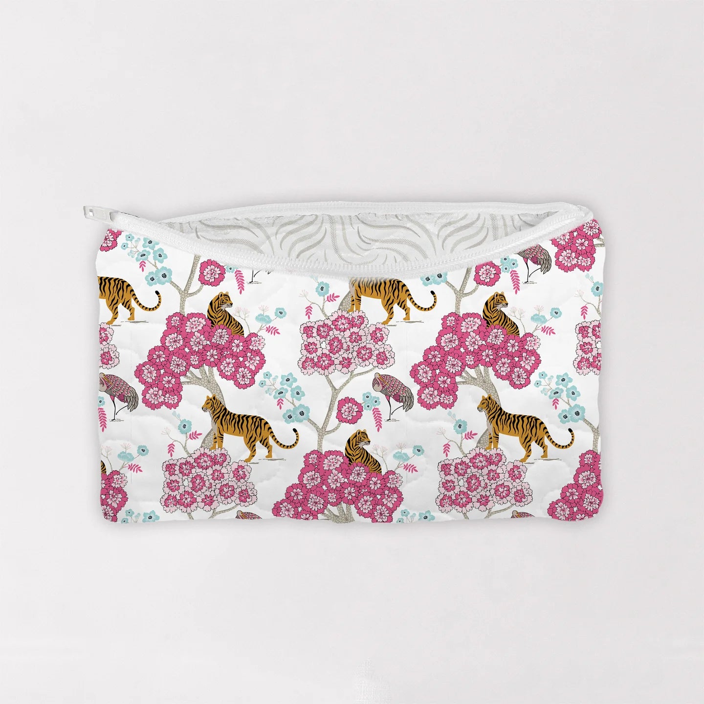 Opal in Pink Quilted Makeup Bag By Ida Mae