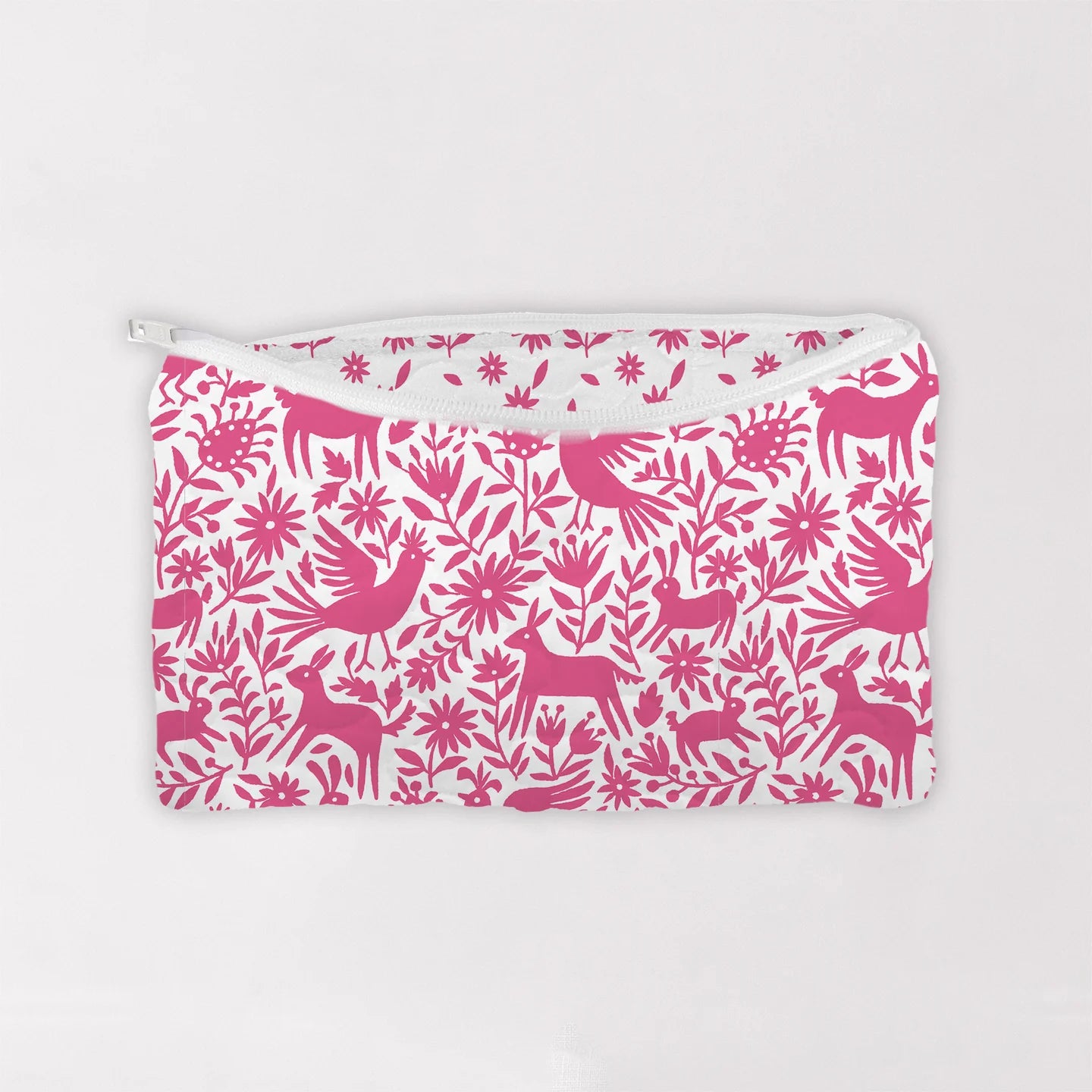 Piper Otomi in Pink Quilted Makeup Bag By Ida Mae