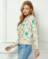 Rose Oatmeal Embroidery Cardigan - A. Dodson's