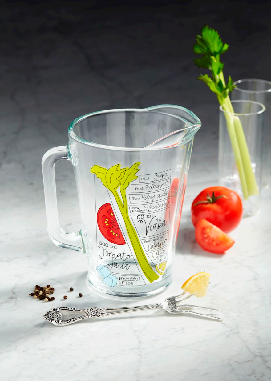 BLOODY MARY RECIPE PITCHER SET BY MUD PIE - A. Dodson's