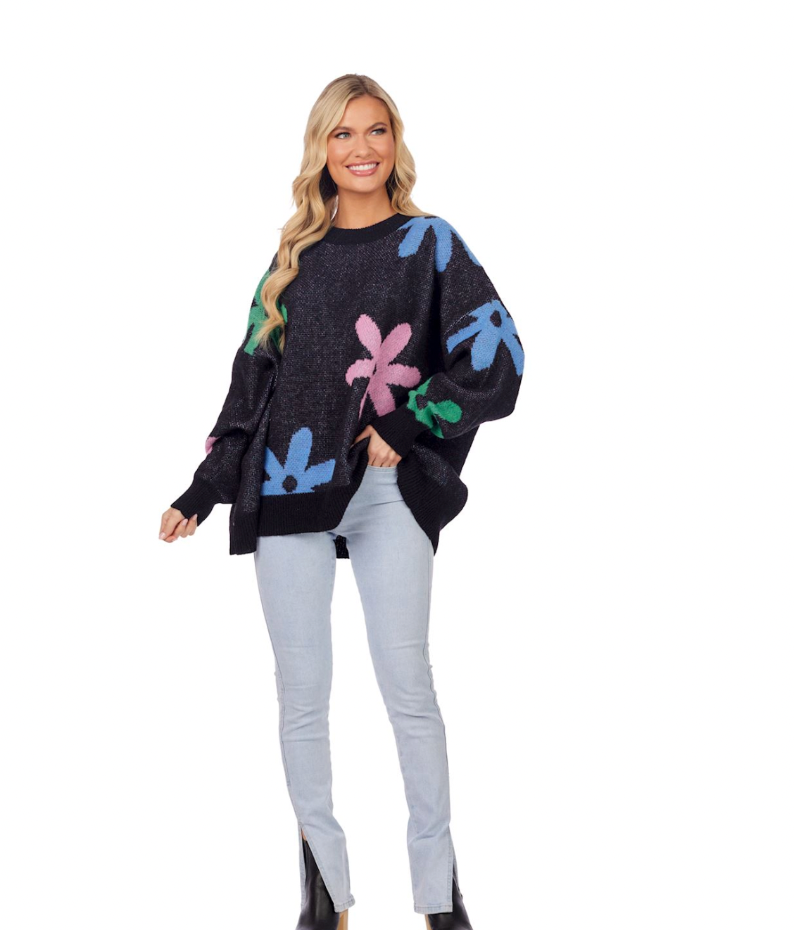 JADIE FLORAL SWEATER BY MUD PIE - A. Dodson's