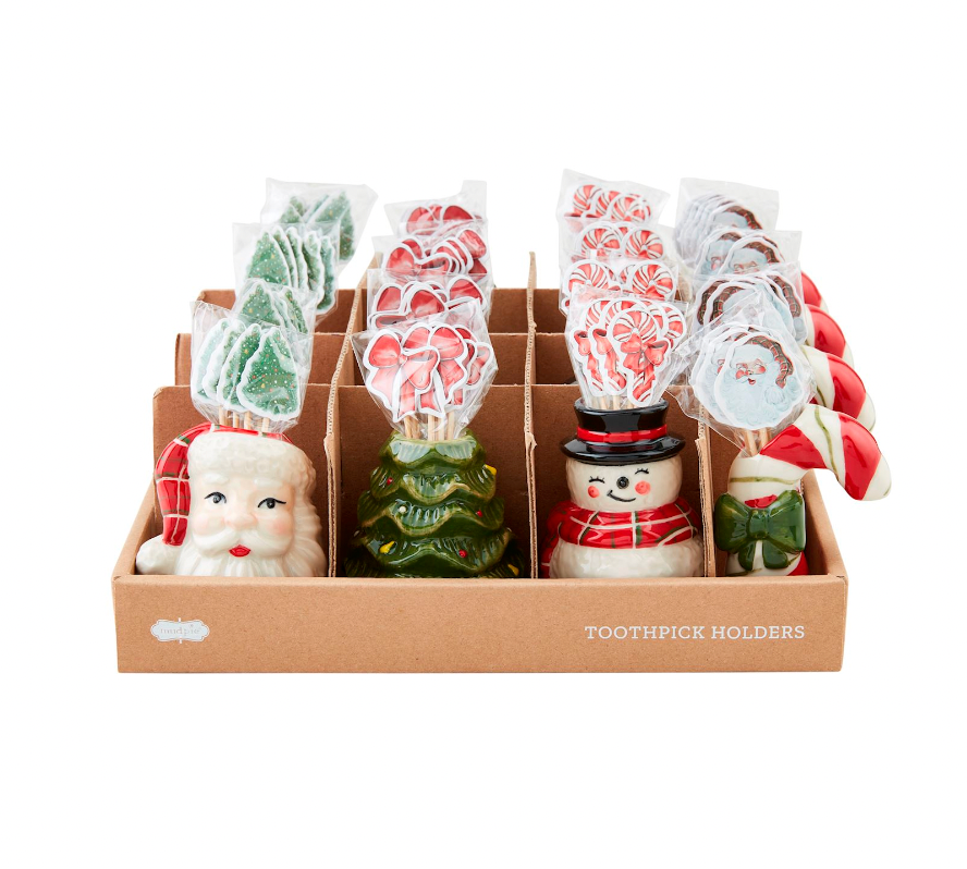 CHRISTMAS TOOTHPICK CADDY SETS BY MUD PIE - A. Dodson's