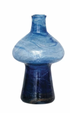 Blue Hand-Blown Recycled Glass Vases