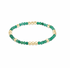 worthy Pattern 3mm Bead Bracelet - Green Onyx by enewton