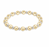 Pearl Grateful Pattern 4mm Bead Bracelet - 6mm Gold by enewton