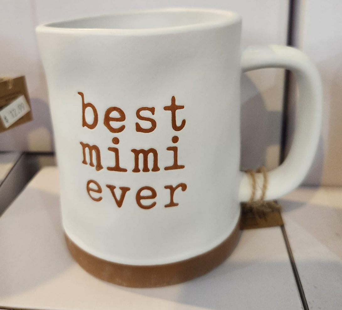 STONEWARE MUG BEST MIMI BY SIMPLY SOUTHERN