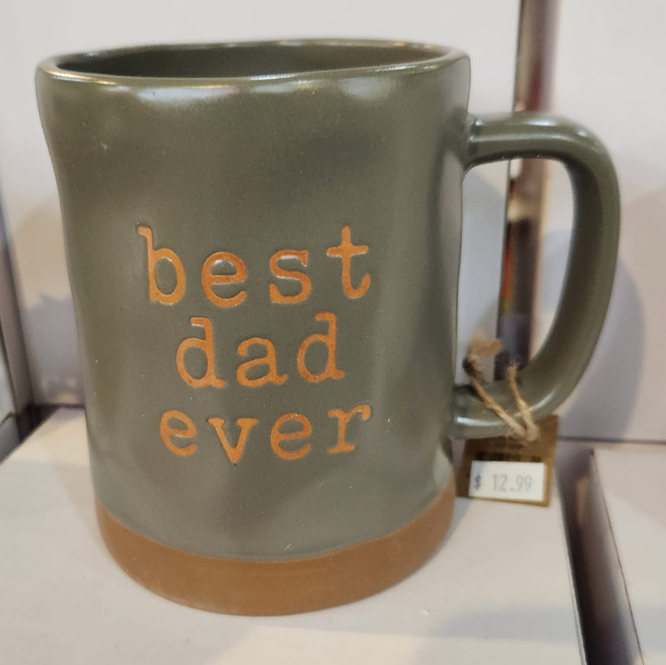 STONEWARE MUG BEST DAD BY SIMPLY SOUTHERN