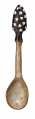 Stoneware Spoon w/ Mushroom Handle, 4 Styles (Each One Will Vary)