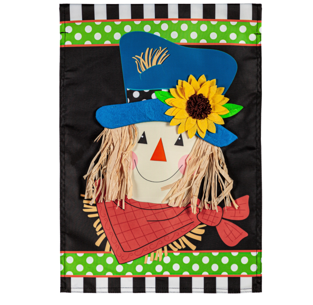 Scarecrow Friend Garden Applique Flag - A. Dodson's