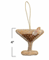 Beaded Fabric Martini Cocktail Ornament - 4 Styles