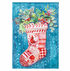 Christmas Stocking Moire Garden Flag - A. Dodson's