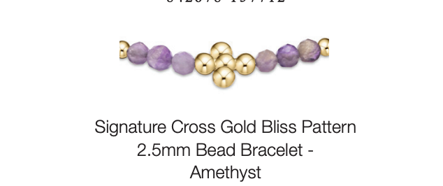 signature cross gold bliss pattern 2.5mm bead bracelet - amethyst by enewton - A. Dodson's