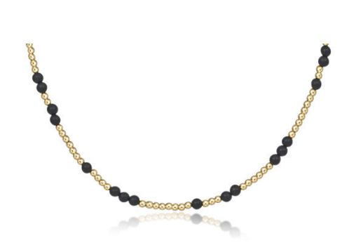 15" choker hope unwritten gemstone - matte onyx by enewton