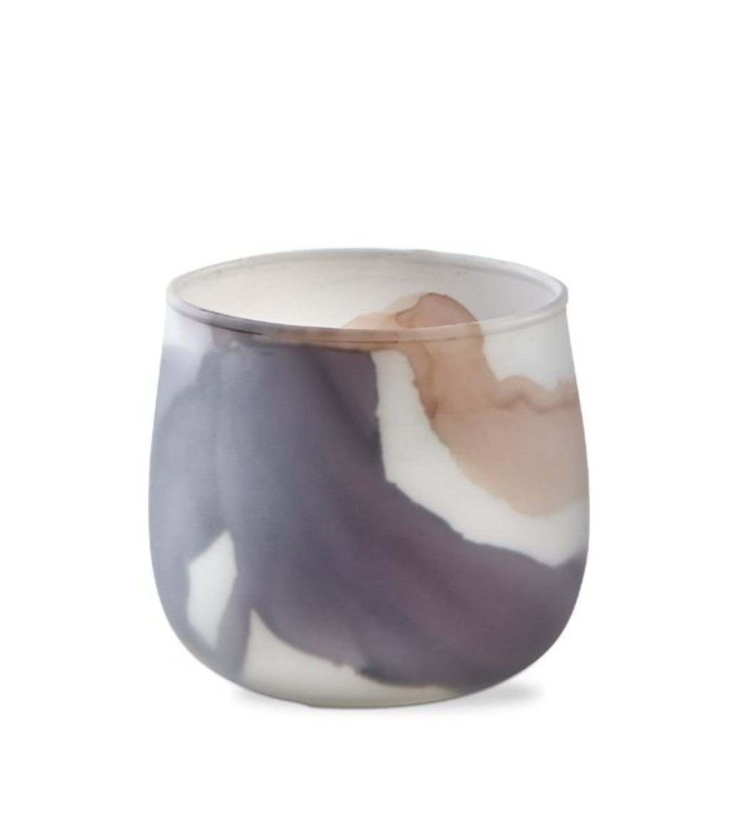 marble tealight matte finish purple - multi - A. Dodson's