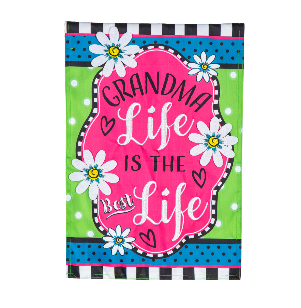 Grandma Life Applique Garden Flag - A. Dodson's