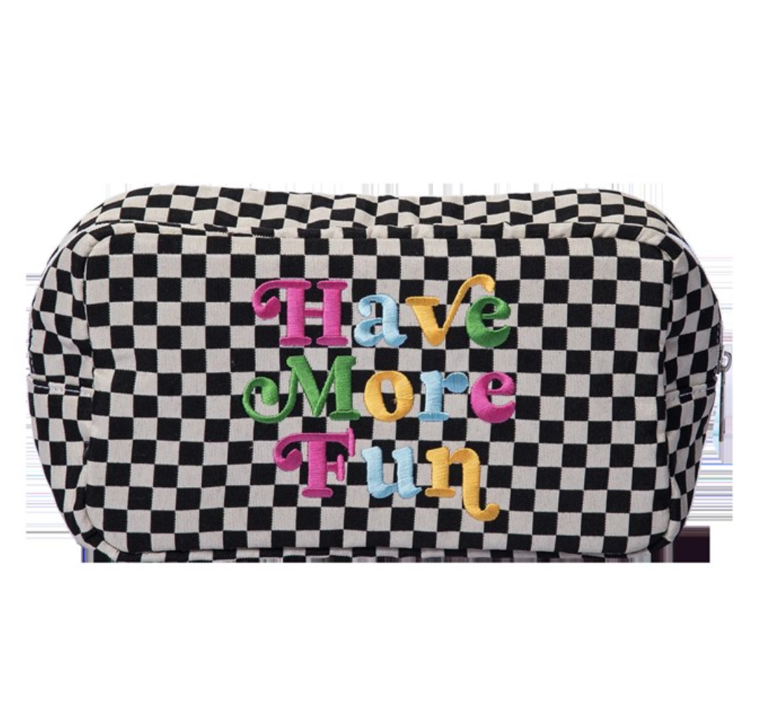 Have More Fun Checkered Bag - A. Dodson's