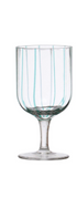 14 oz. Hand-Painted Stemmed Glass w/ Stripes, 4 Colors - A. Dodson's