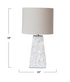 Capiz & MDF Table Lamp w/ Linen Shade - A. Dodson's