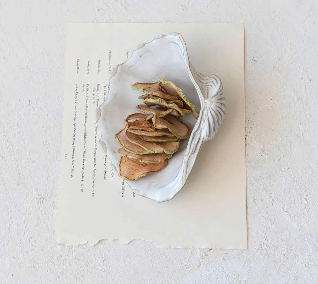 Stoneware Shell Shaped Dish (Each One Will Vary) - A. Dodson's