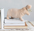 Flocked Resin Hippo Table Lamp w/ Inline Switch - A. Dodson's