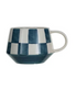 10 oz. Stoneware Mug w/ Check Pattern, 4 Colors - A. Dodson's