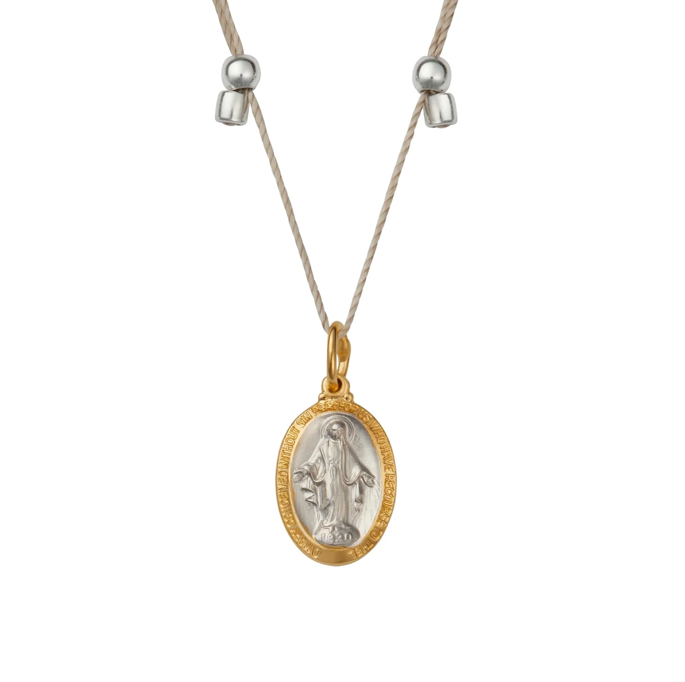 Higher Power Mother Mary Necklace - Two-Tone on Silver by &Livy - A. Dodson's