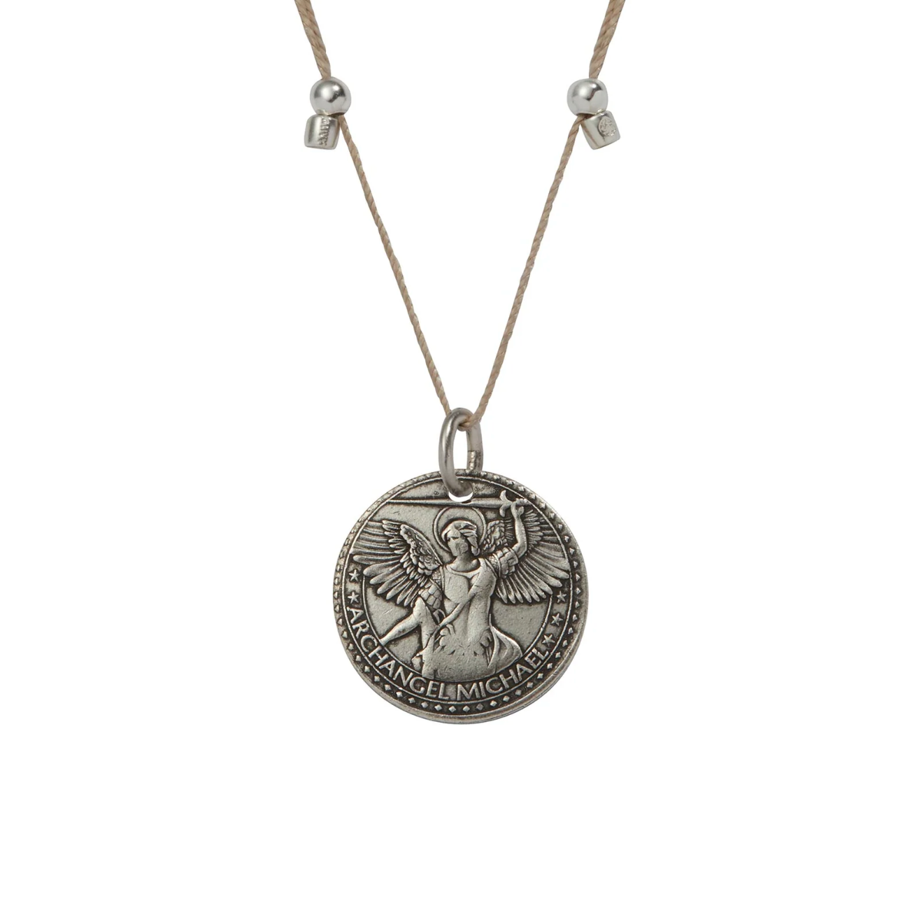 Better Together - Mother Mary/Michael Necklace Antique Silver Finish - Small by &Livy - A. Dodson's