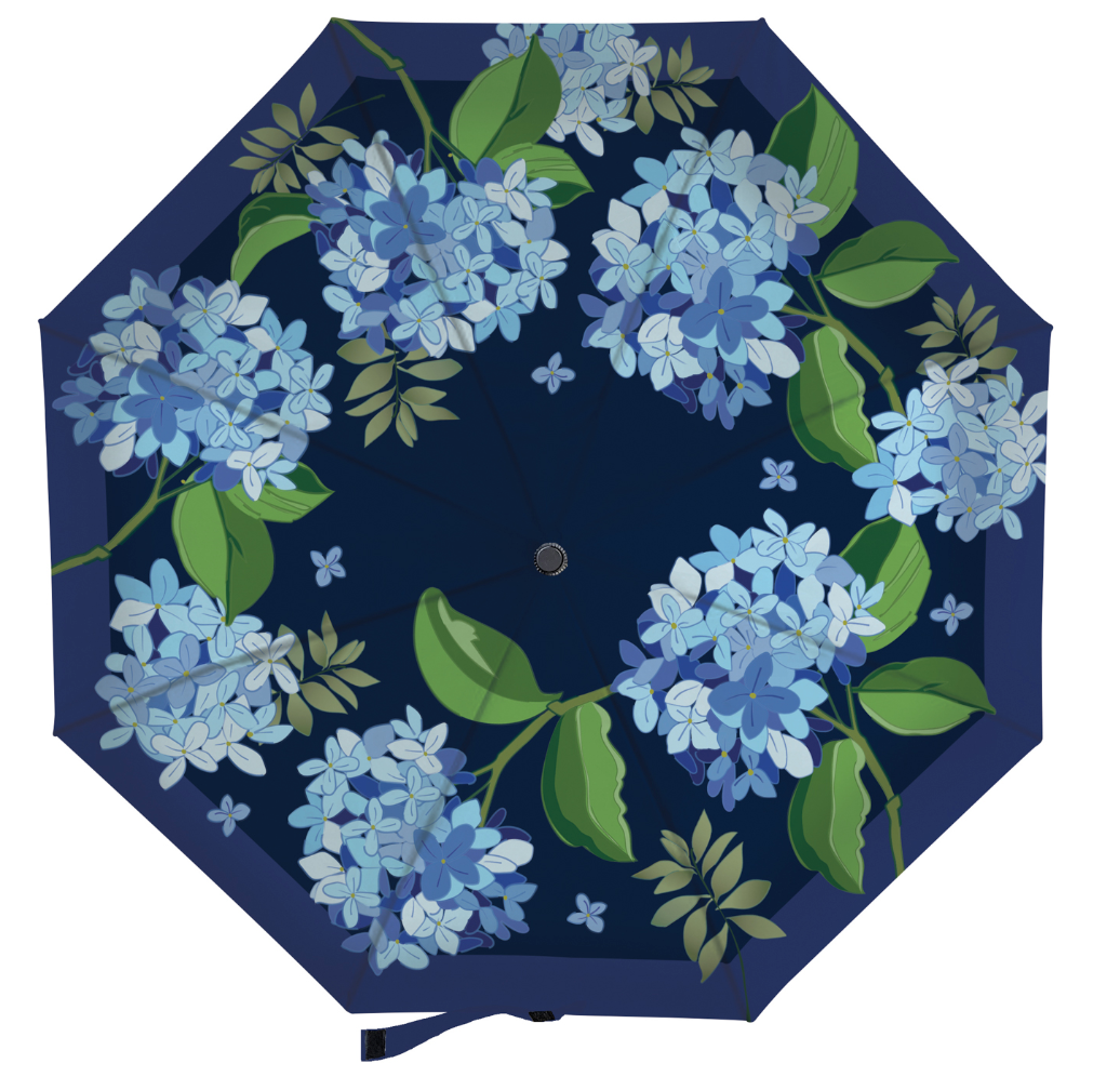 Hydrangea Welcome Compact Manual Umbrella - A. Dodson's