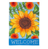 Sunflower Welcome Suede Garden Flag - A. Dodson's