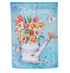 Welcome Flowers Suede Garden Flag - A. Dodson's