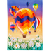 Hot Air Balloons Linen Garden Flag - A. Dodson's