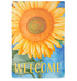 Welcome Sunflower Suede Garden Flag - A. Dodson's