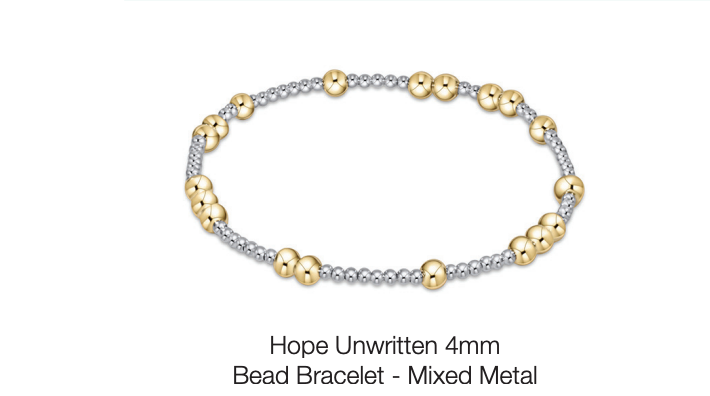 hope unwritten 4mm bead bracelet - mixed metal by enewton - A. Dodson's