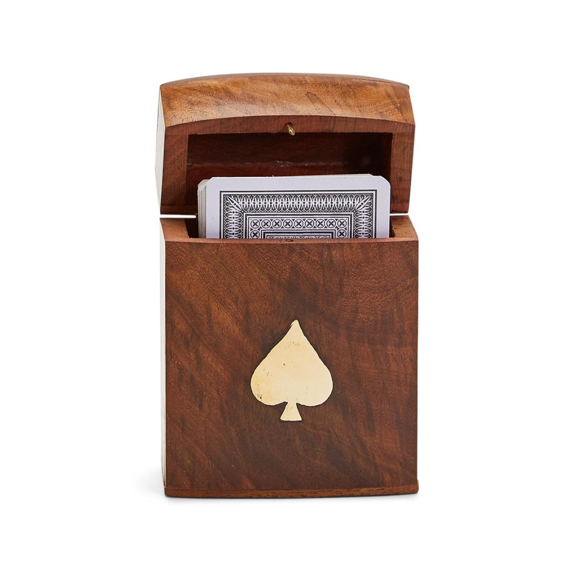 WOOD CRAFTED PLAYING CARD SET IN WOODEN BOX - A. Dodson's