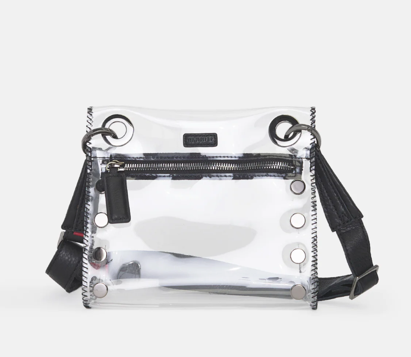 Hammitt Tony Signature SML Crossbody in Clear Black/Gunmetal - A. Dodson's