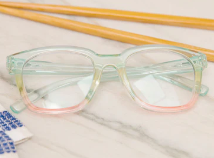 PEEPERS CLEAR HORIZON BLUE LIGHT READERS - MINT/PINK - A. Dodson's