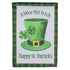 Saint Patrick's Lucky Hat Wreath Lustre Garden Flag