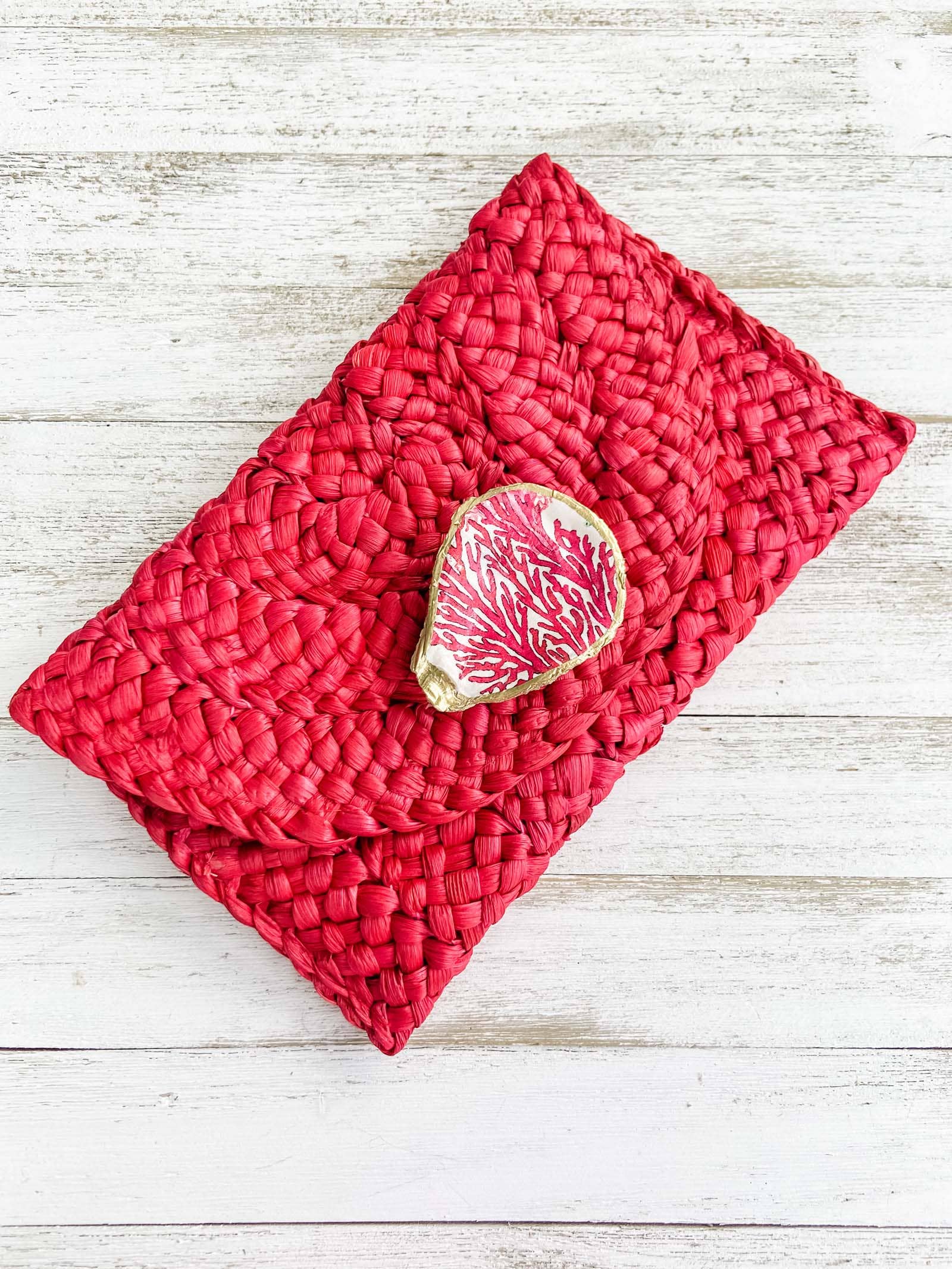 Sea Fan Oyster Shell Clutch