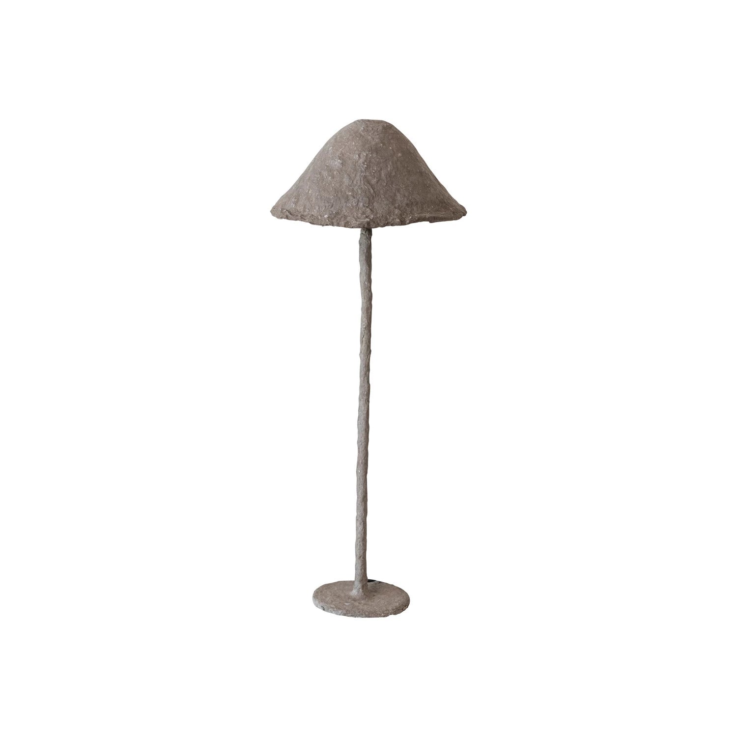 Paper Mache & Metal Mushroom Shaped 30" Lamp