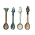 Stoneware Spoon w/ Mushroom Handle, 4 Styles (Each One Will Vary)