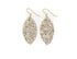 Sparkle in Gold Leather Earrings